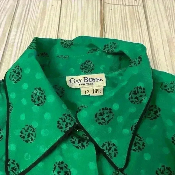 *not for sale* Vintage Gay Boyer Matching Silk Blouse and Quilted Jacket - Picture 4 of 10